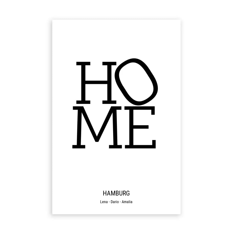 Home Design - Personalisierbares Poster