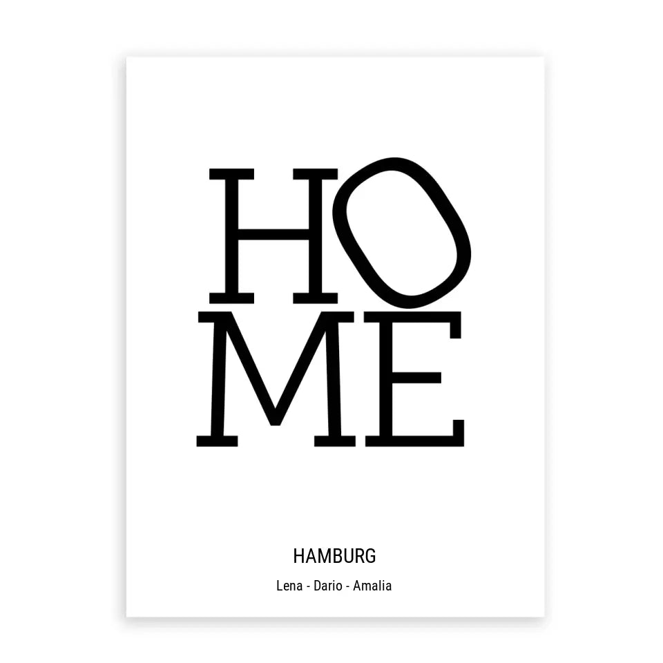 Home Design - Personalisierbares Poster
