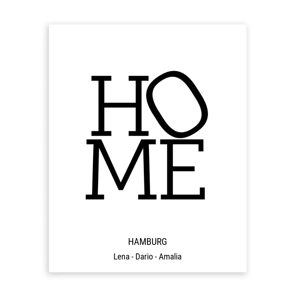 Home Design - Personalisierbares Poster