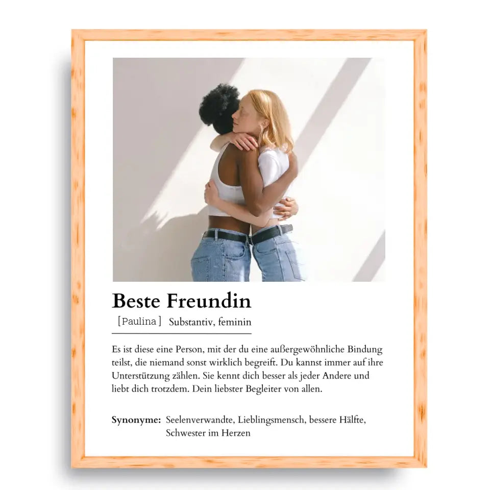 Freundin Poster - Personalisierbar mit Foto