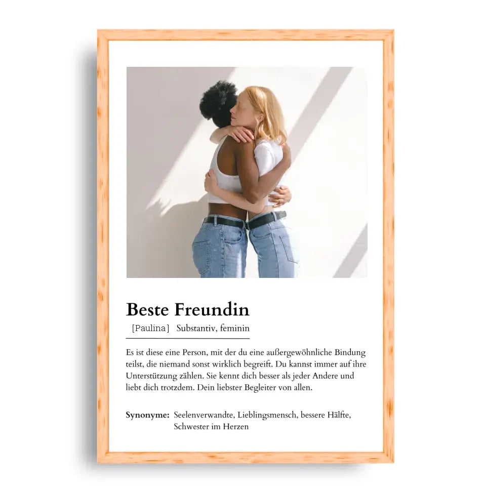 Freundin Poster - Personalisierbar mit Foto