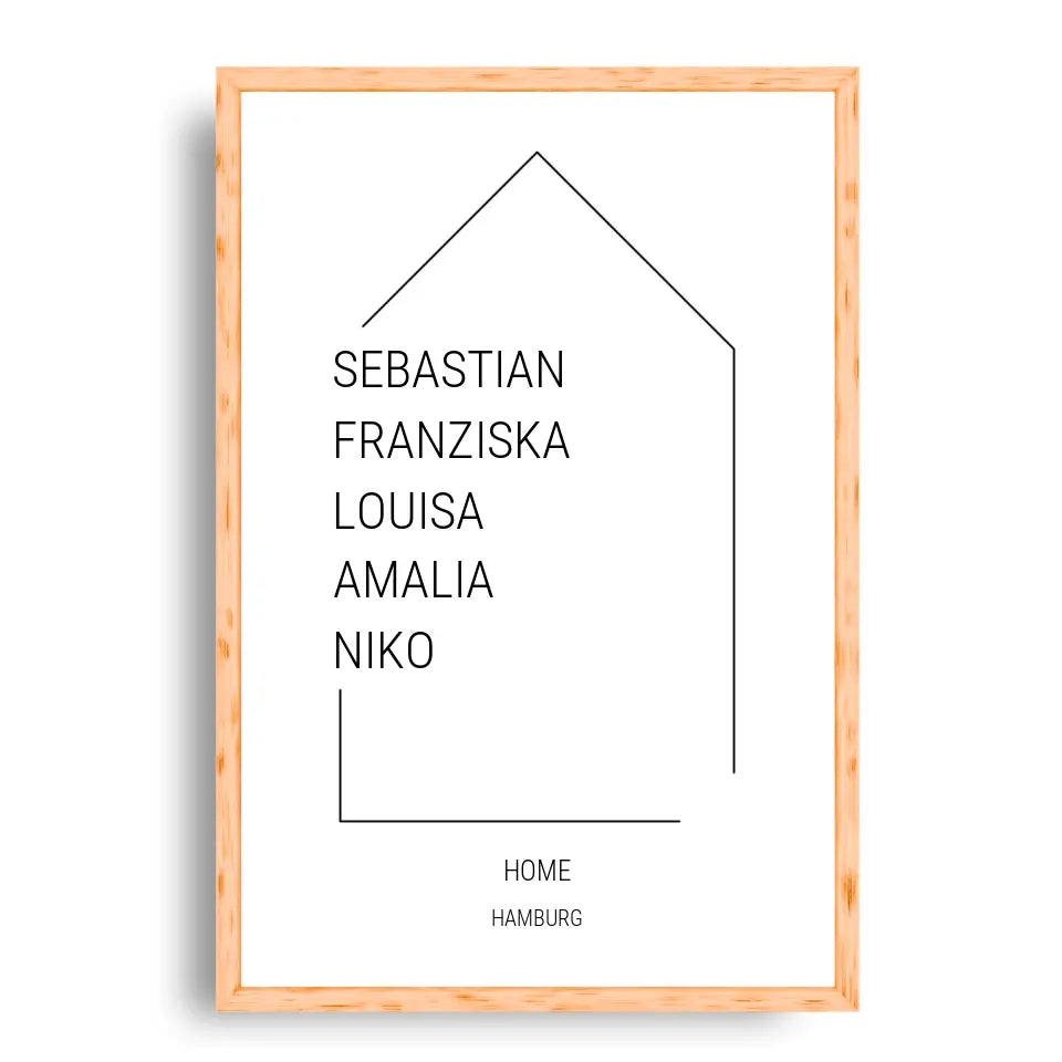 Namen im Haus - Personalisierbares Poster