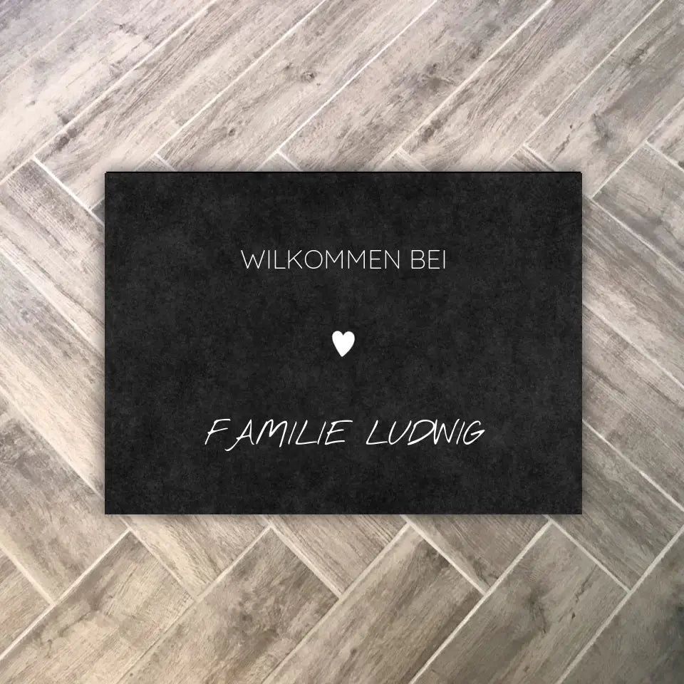Fußmatte Willkommen - Personalisierbare Fußmatte