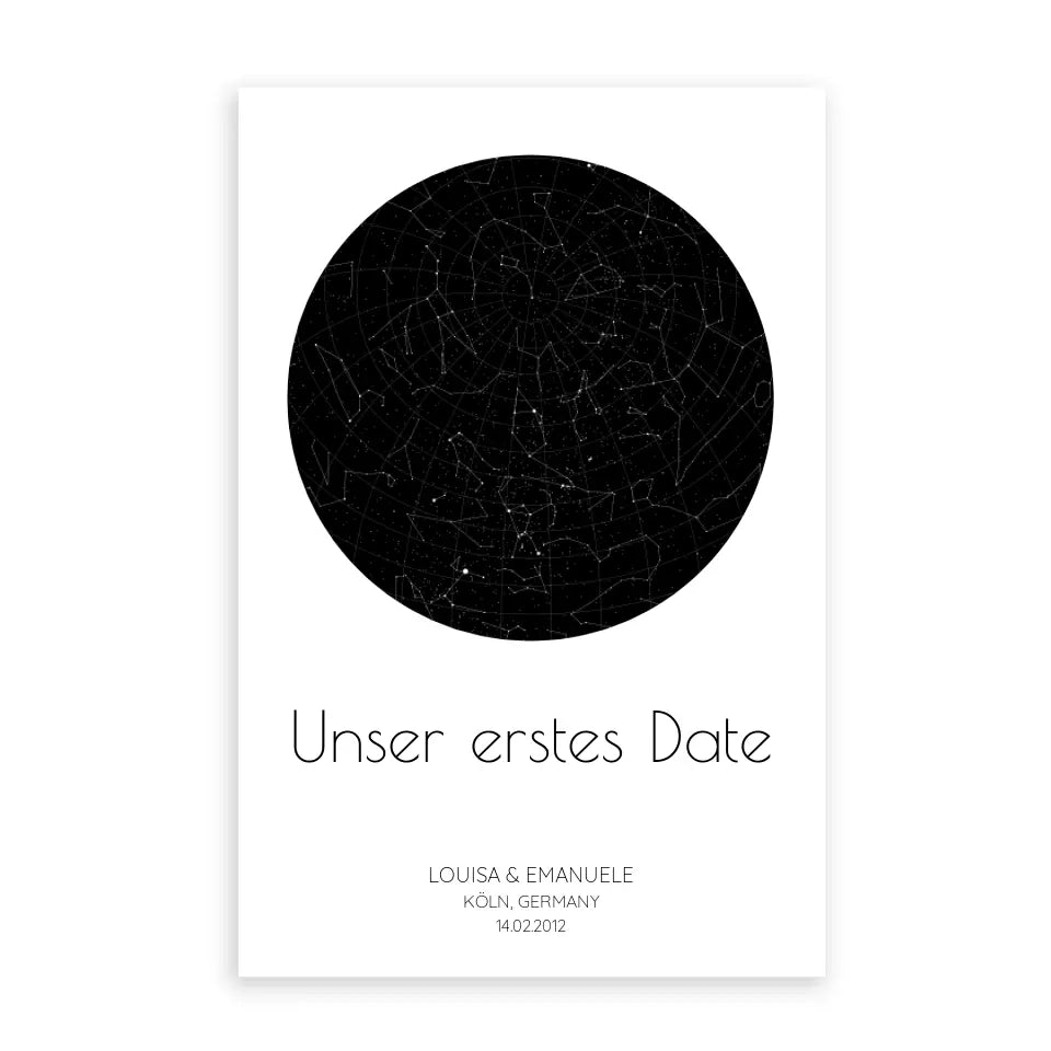 Sternenhimmel - Personalisierbare Sternenkarte