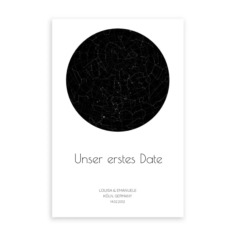Sternenhimmel - Personalisierbare Sternenkarte