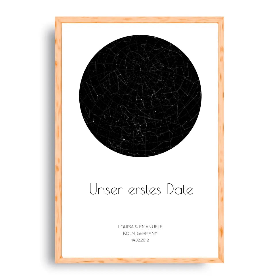 Sternenhimmel - Personalisierbare Sternenkarte
