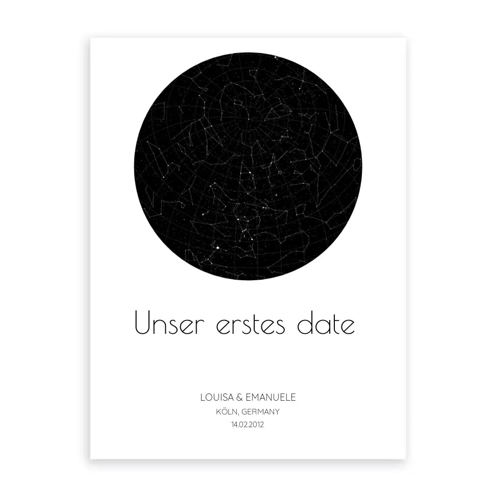 Sternenhimmel - Personalisierbare Sternenkarte