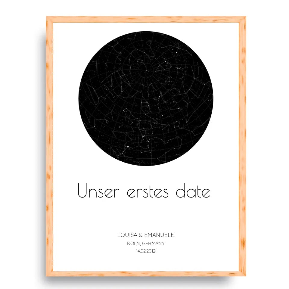 Sternenhimmel - Personalisierbare Sternenkarte