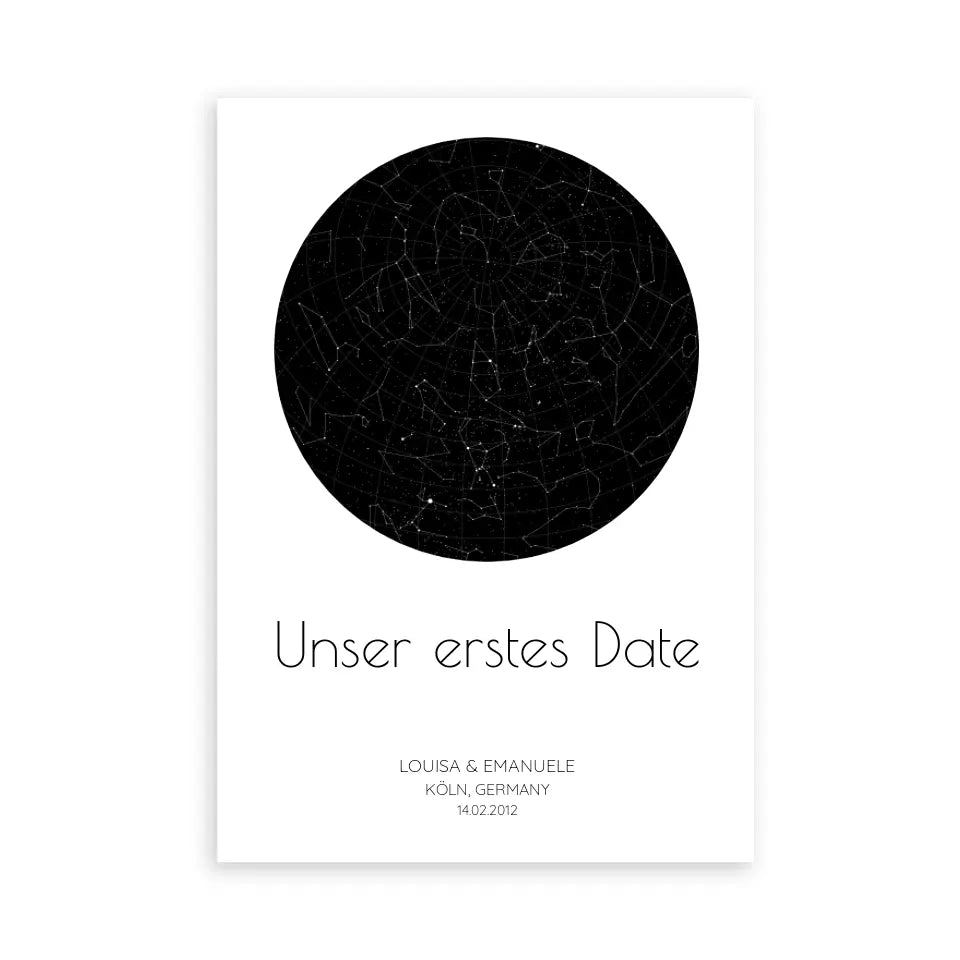 Sternenhimmel - Personalisierbare Sternenkarte