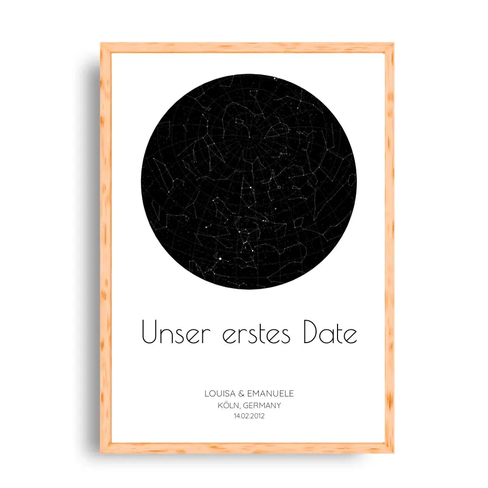 Sternenhimmel - Personalisierbare Sternenkarte