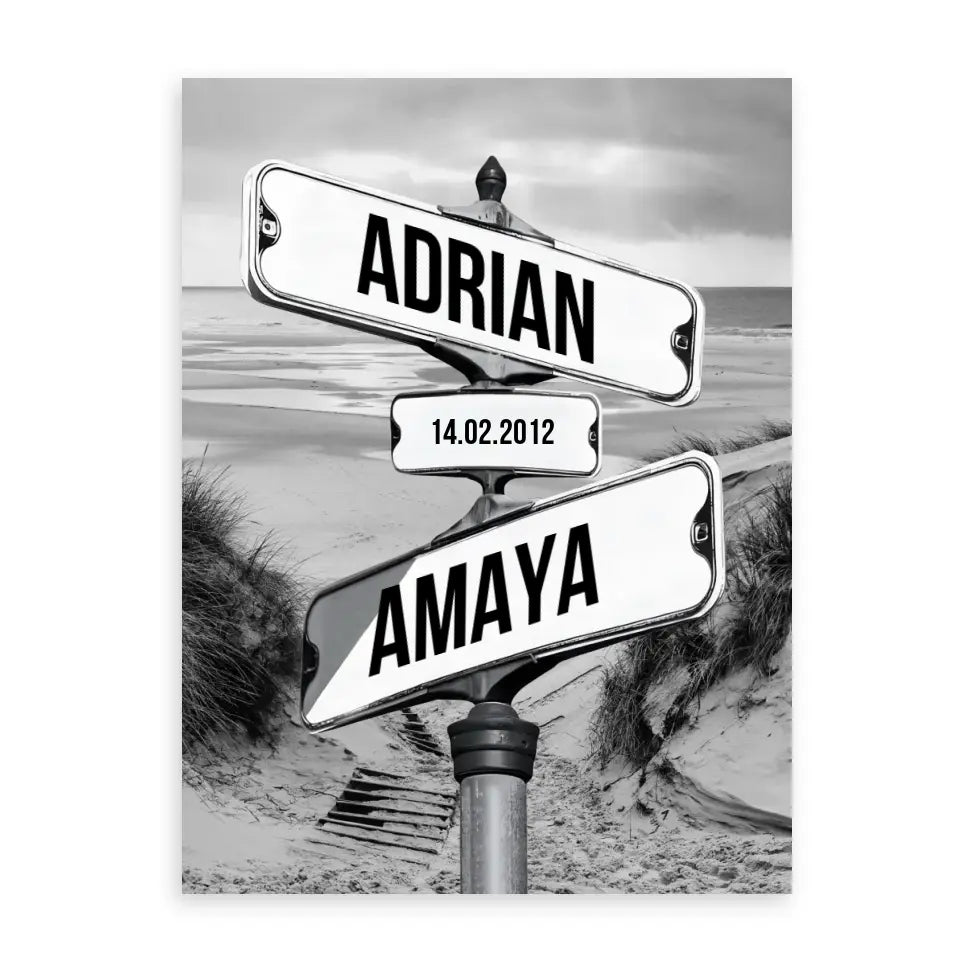 NY Vintage Straßenschild - Personalisierbares Poster