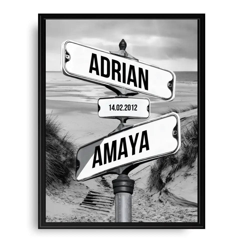 NY Vintage Straßenschild - Personalisierbares Poster