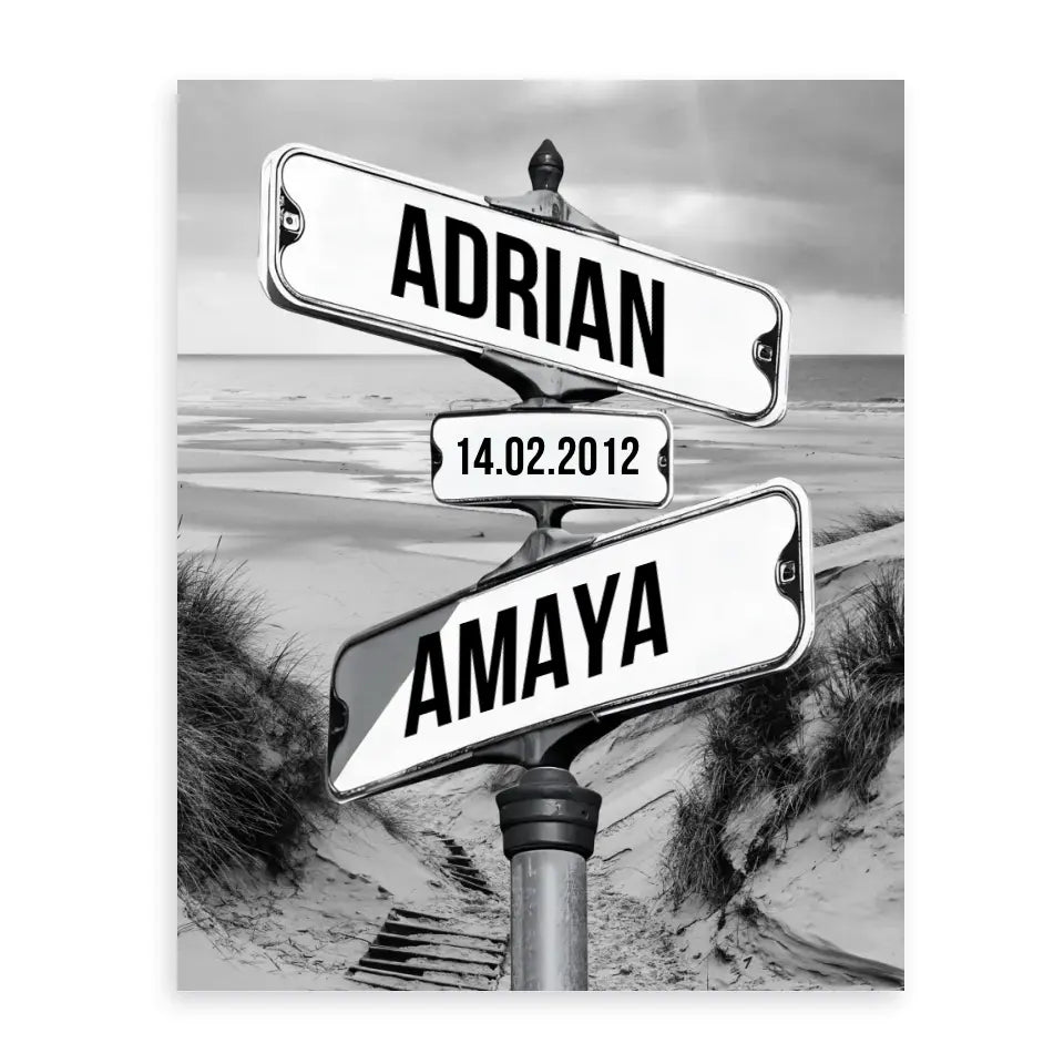 NY Vintage Straßenschild - Personalisierbares Poster