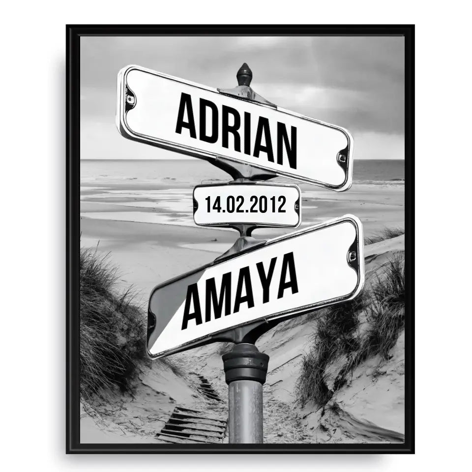 NY Vintage Straßenschild - Personalisierbares Poster