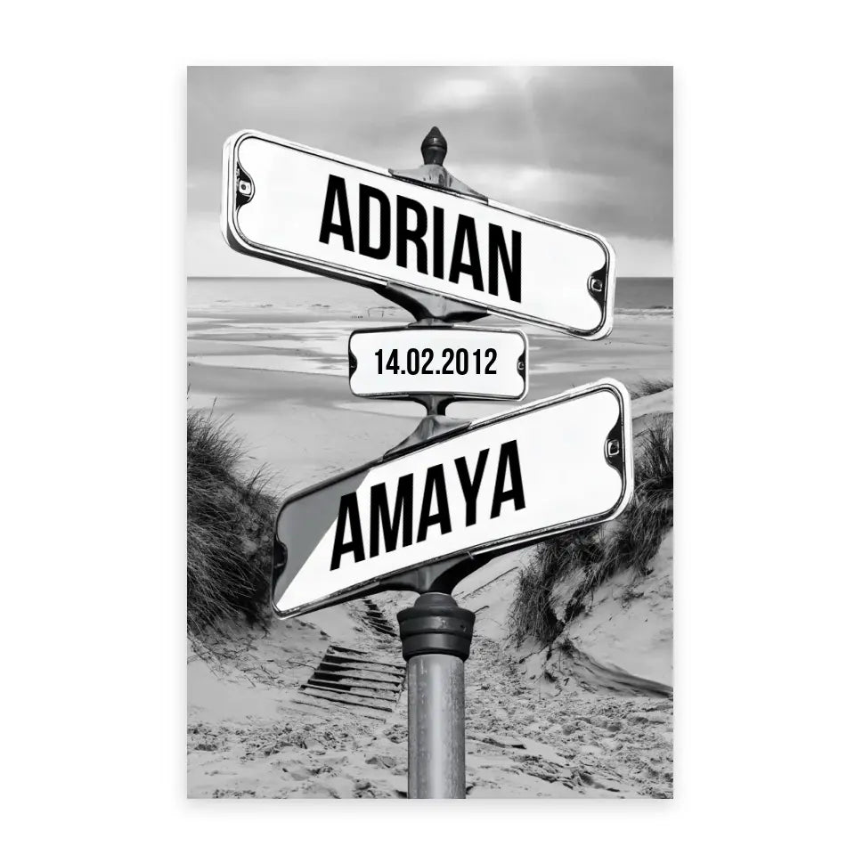 NY Vintage Straßenschild - Personalisierbares Poster