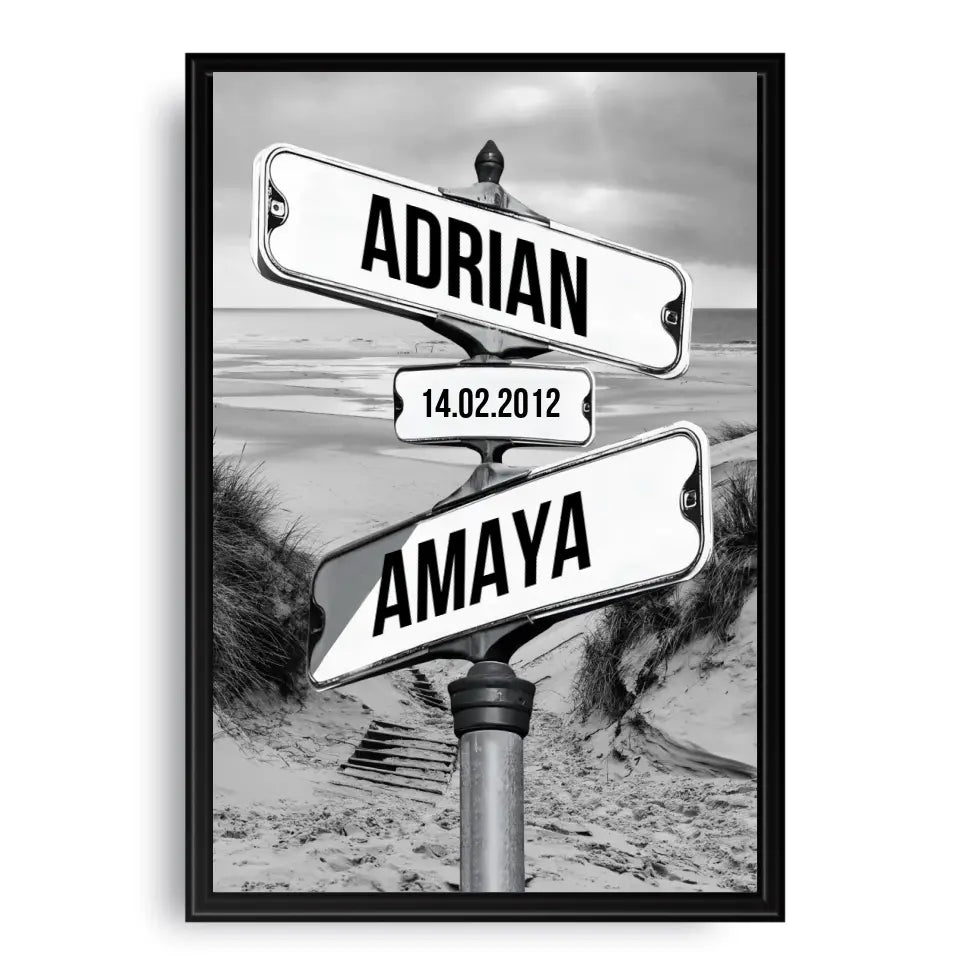 NY Vintage Straßenschild - Personalisierbares Poster