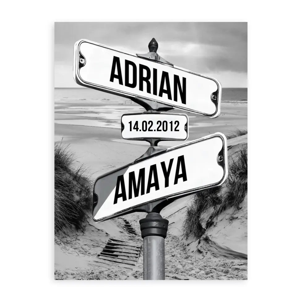 NY Vintage Straßenschild - Personalisierbares Poster