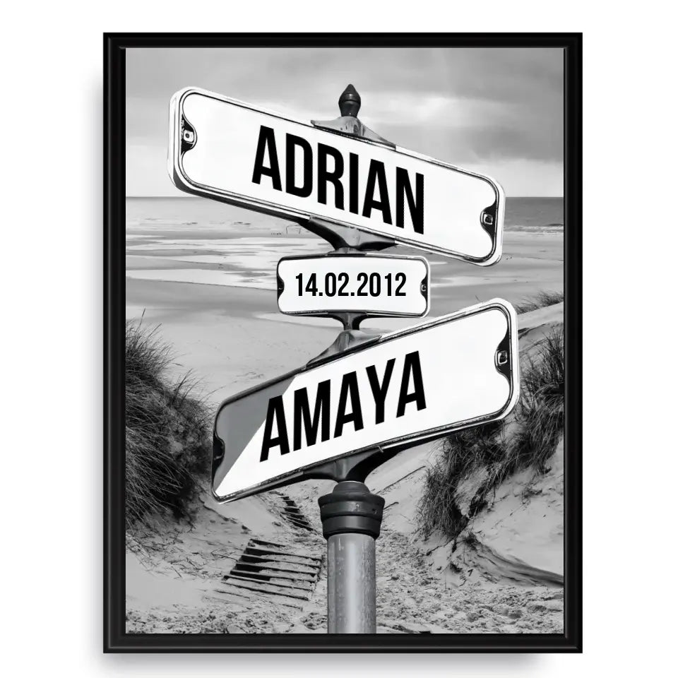 NY Vintage Straßenschild - Personalisierbares Poster