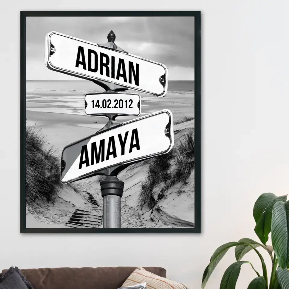 NY Vintage Straßenschild - Personalisierbares Poster