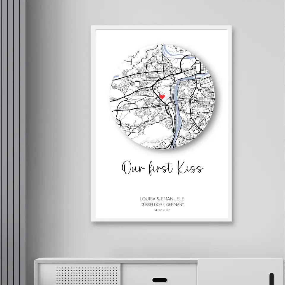 Wo alles begann Poster mit Schatten - Personalisierbar