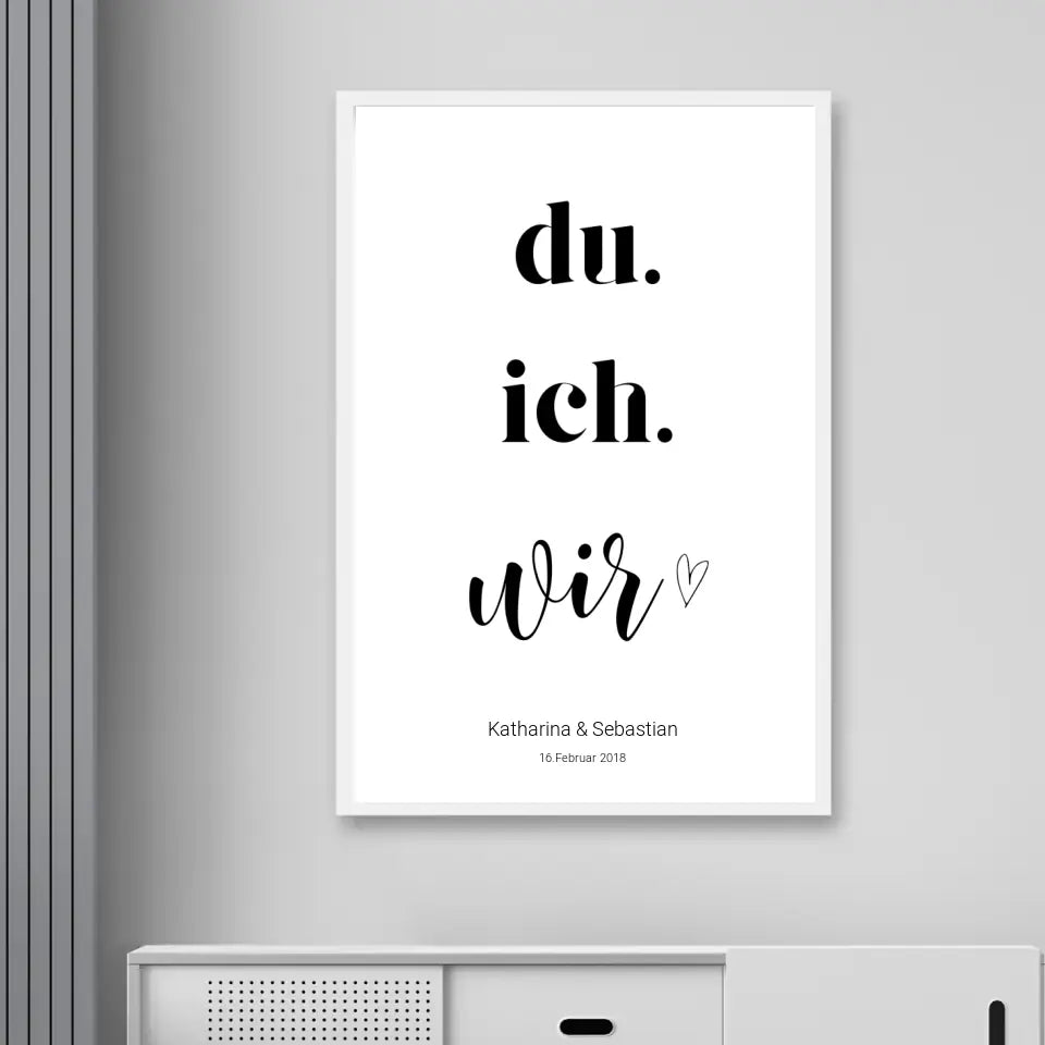 Du, ich, wir - Personalisierte Poster