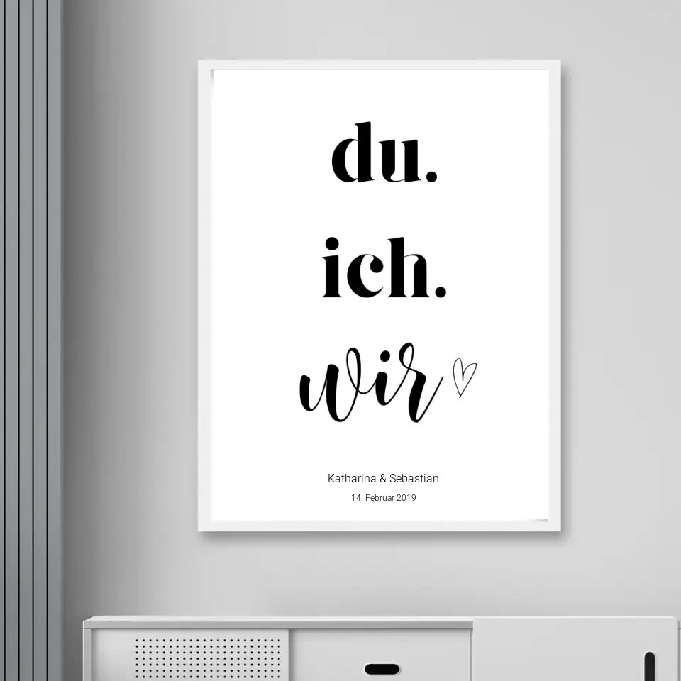 Du, ich, wir - Personalisierte Poster