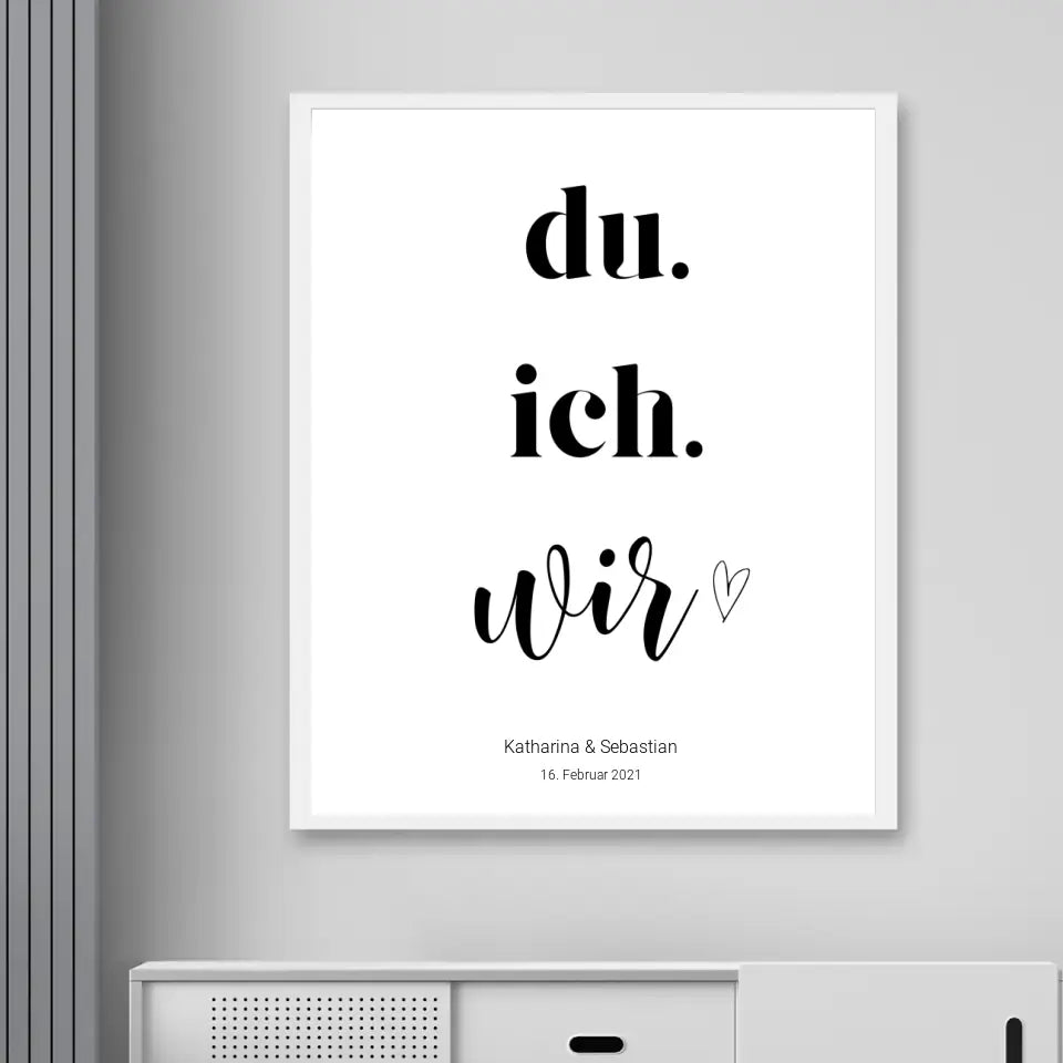 Du, ich, wir - Personalisierte Poster