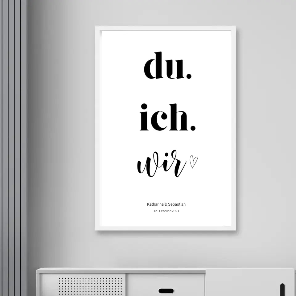 Du, ich, wir - Personalisierte Poster
