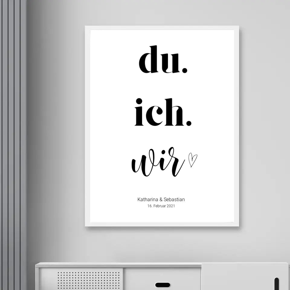 Du, ich, wir - Personalisierte Poster