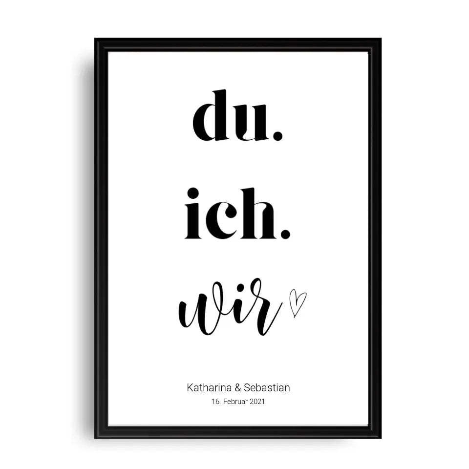 Du, ich, wir - Personalisierte Poster