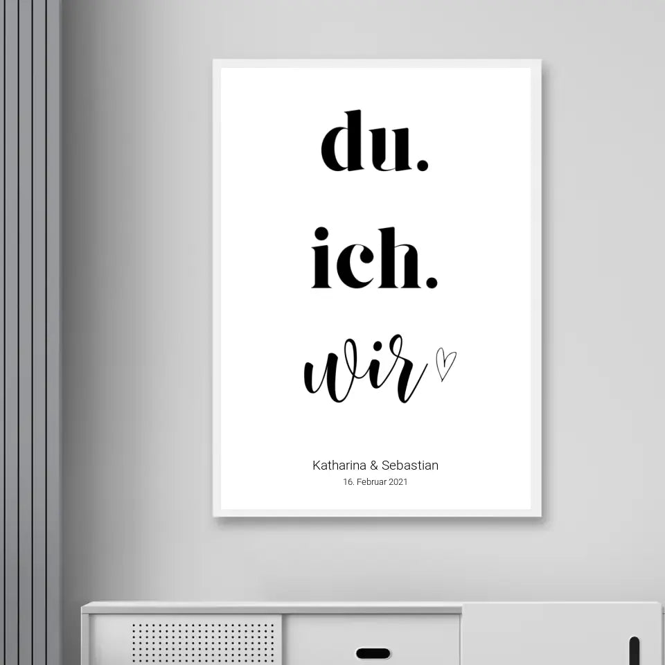 Du, ich, wir - Personalisierte Poster