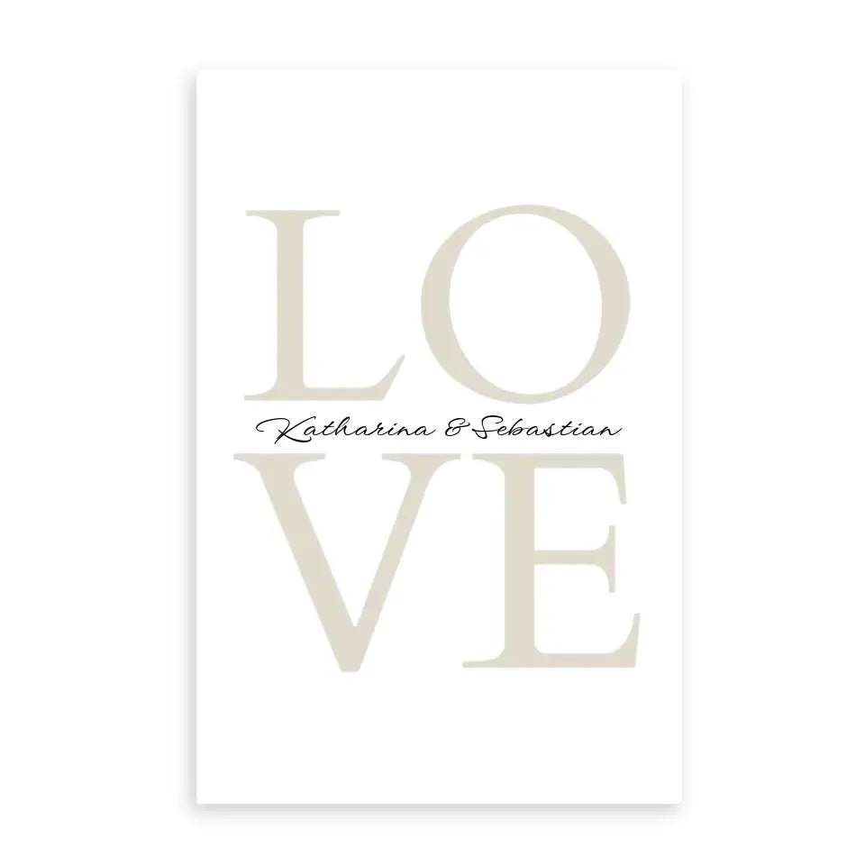 LOVE Poster - Personalisierbar mit Namen