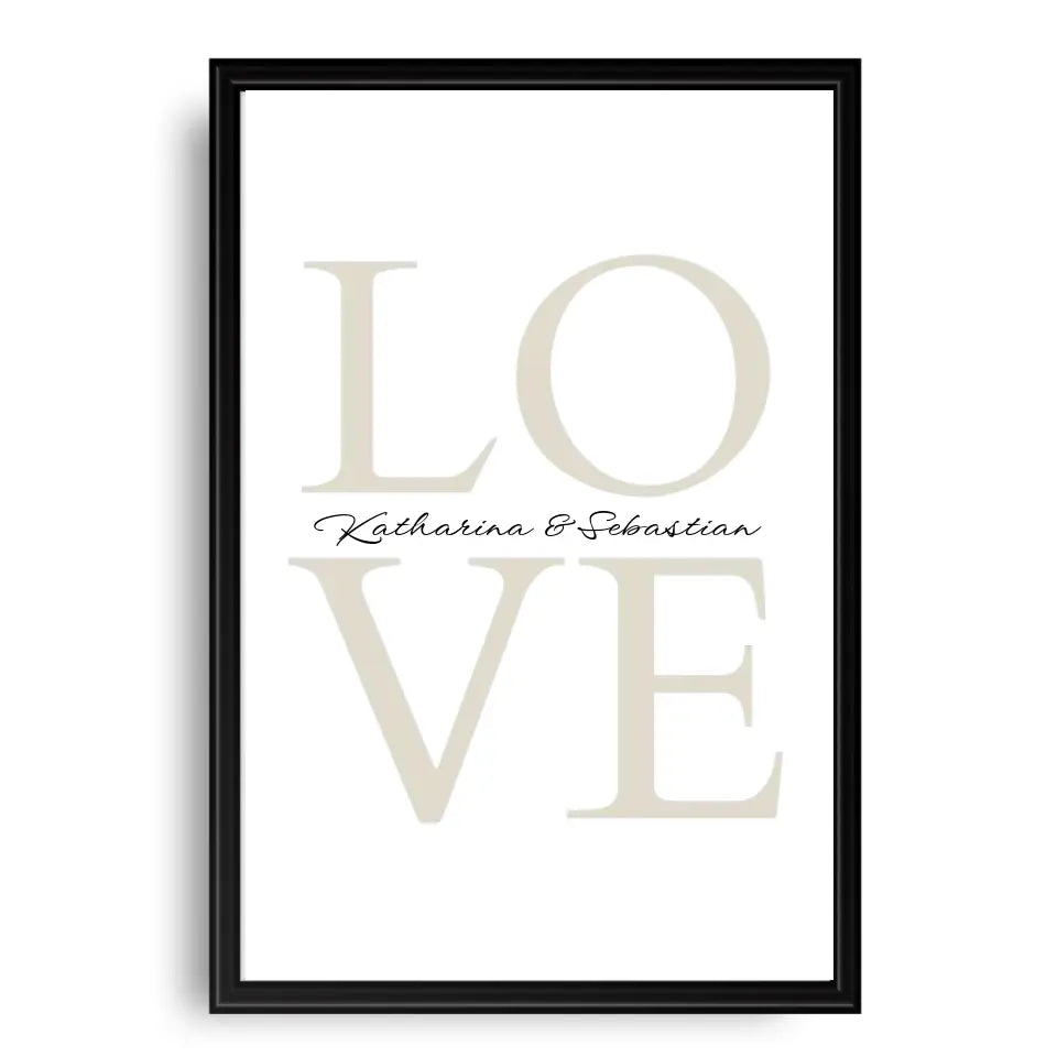 LOVE Poster - Personalisierbar mit Namen