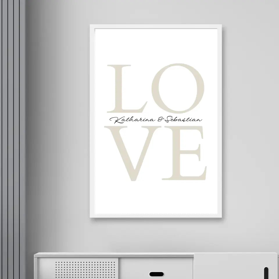 LOVE Poster - Personalisierbar mit Namen
