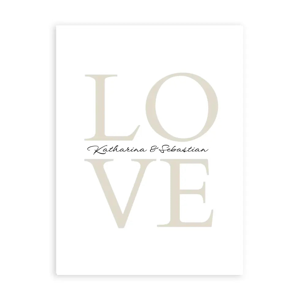 LOVE Poster - Personalisierbar mit Namen