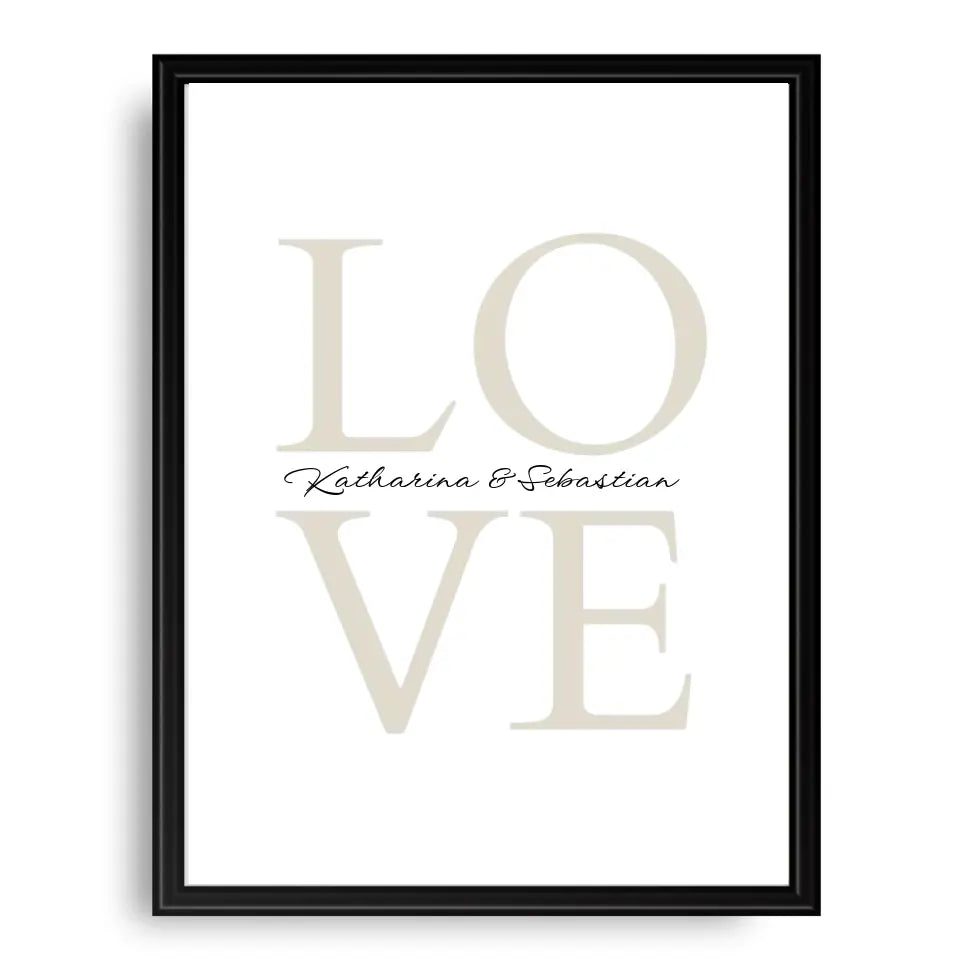 LOVE Poster - Personalisierbar mit Namen