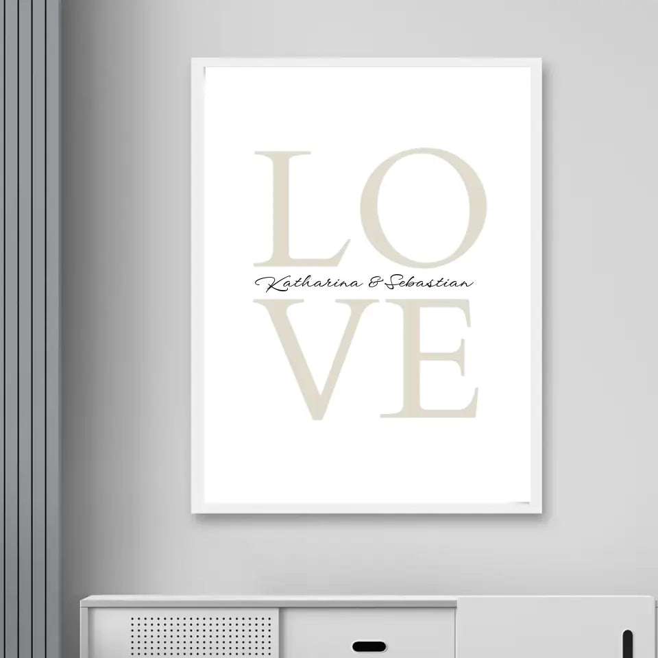 LOVE Poster - Personalisierbar mit Namen