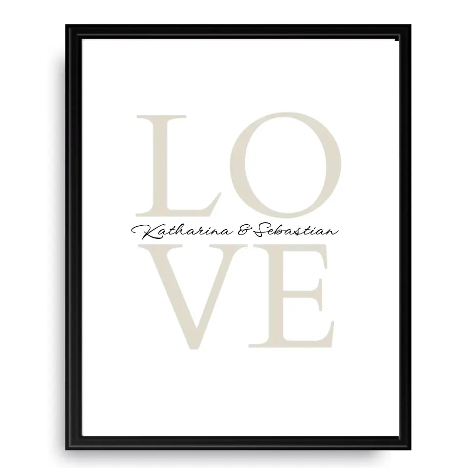 LOVE Poster - Personalisierbar mit Namen