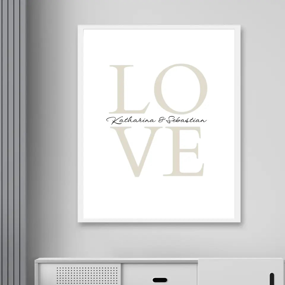 LOVE Poster - Personalisierbar mit Namen