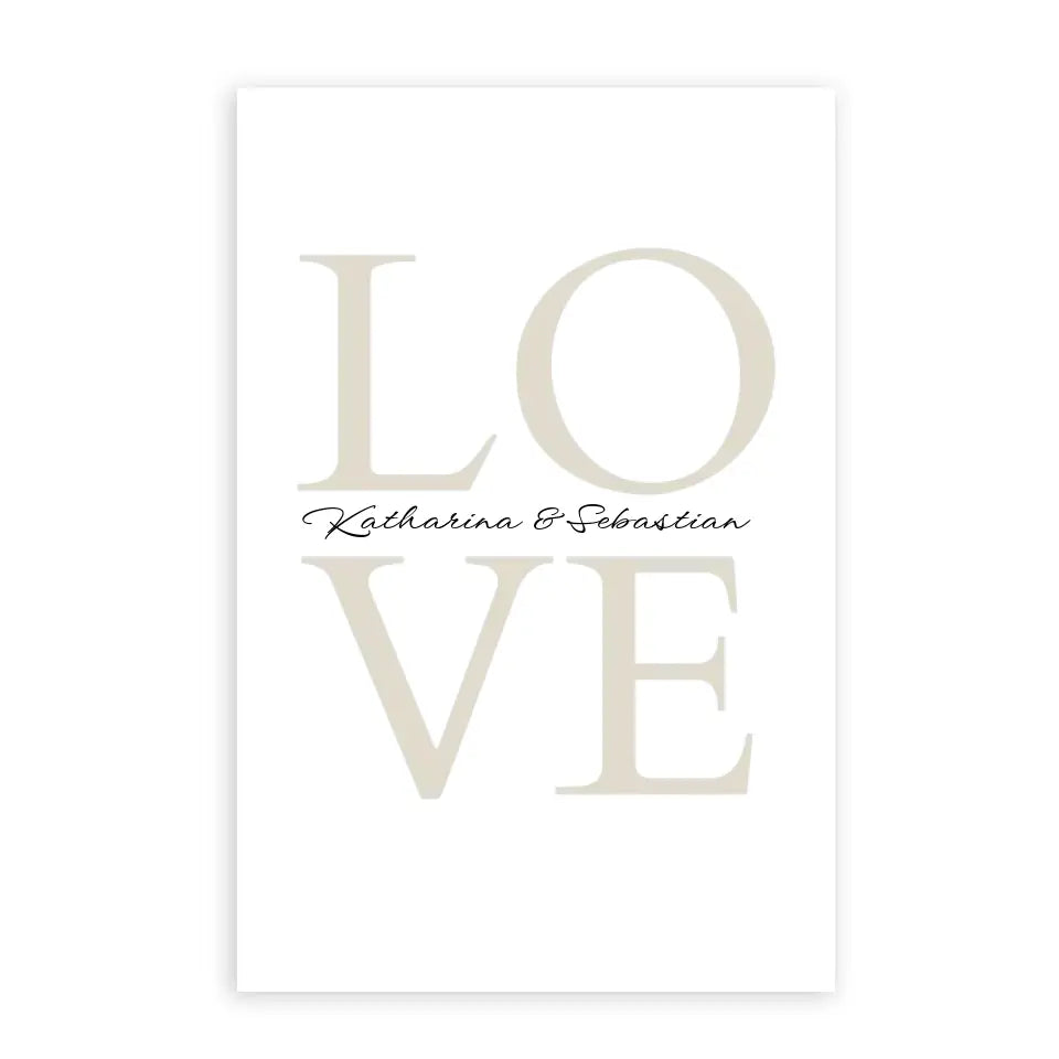 LOVE Poster - Personalisierbar mit Namen