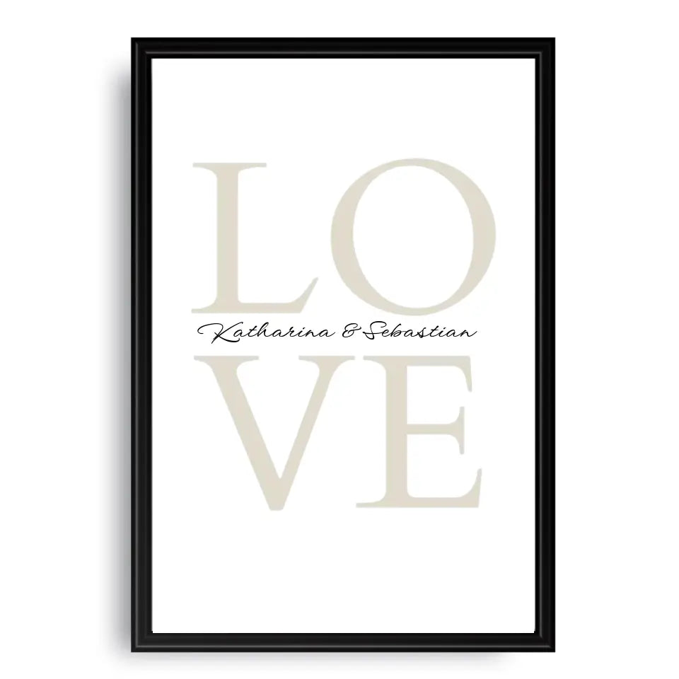 LOVE Poster - Personalisierbar mit Namen