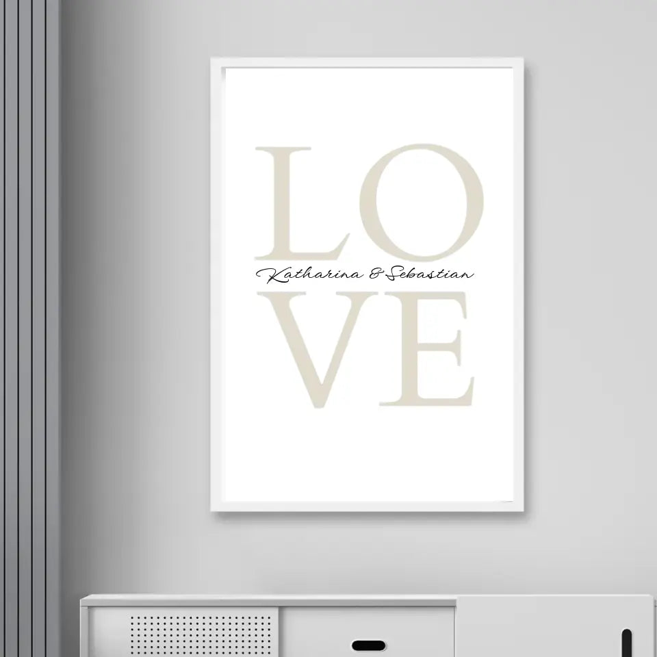 LOVE Poster - Personalisierbar mit Namen
