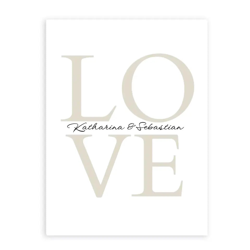 LOVE Poster - Personalisierbar mit Namen