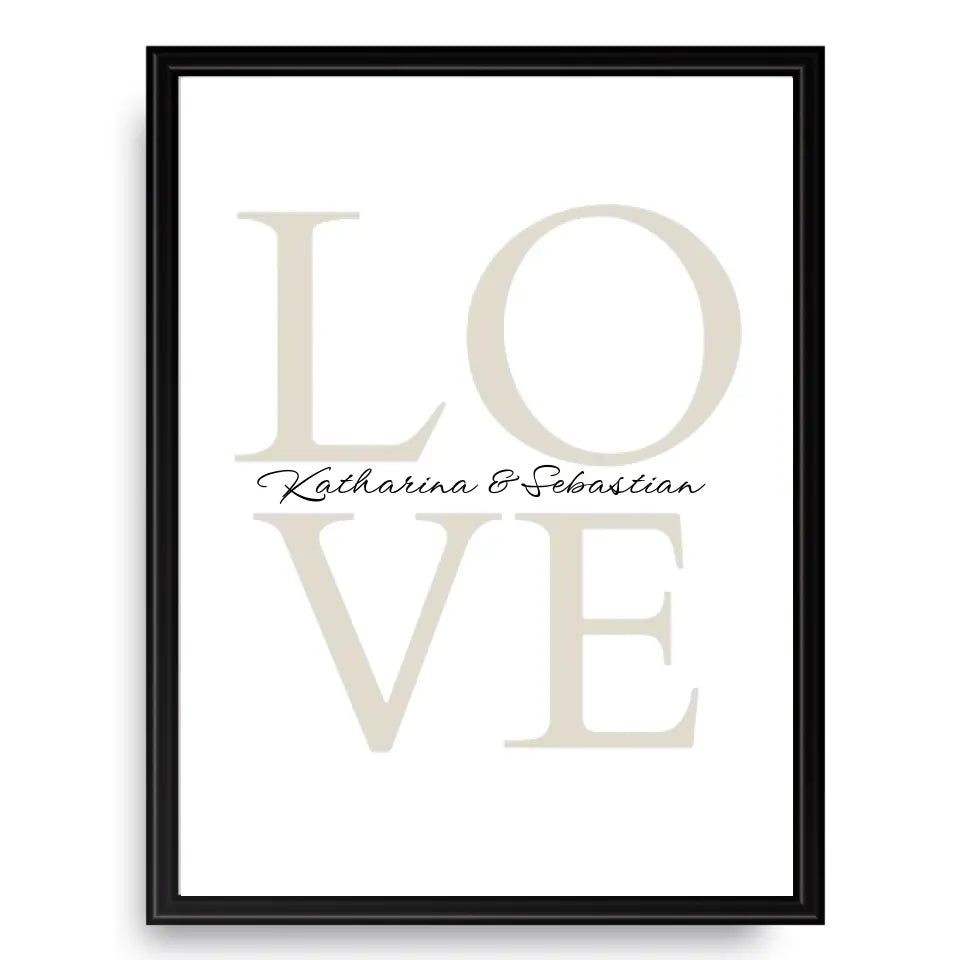 LOVE Poster - Personalisierbar mit Namen