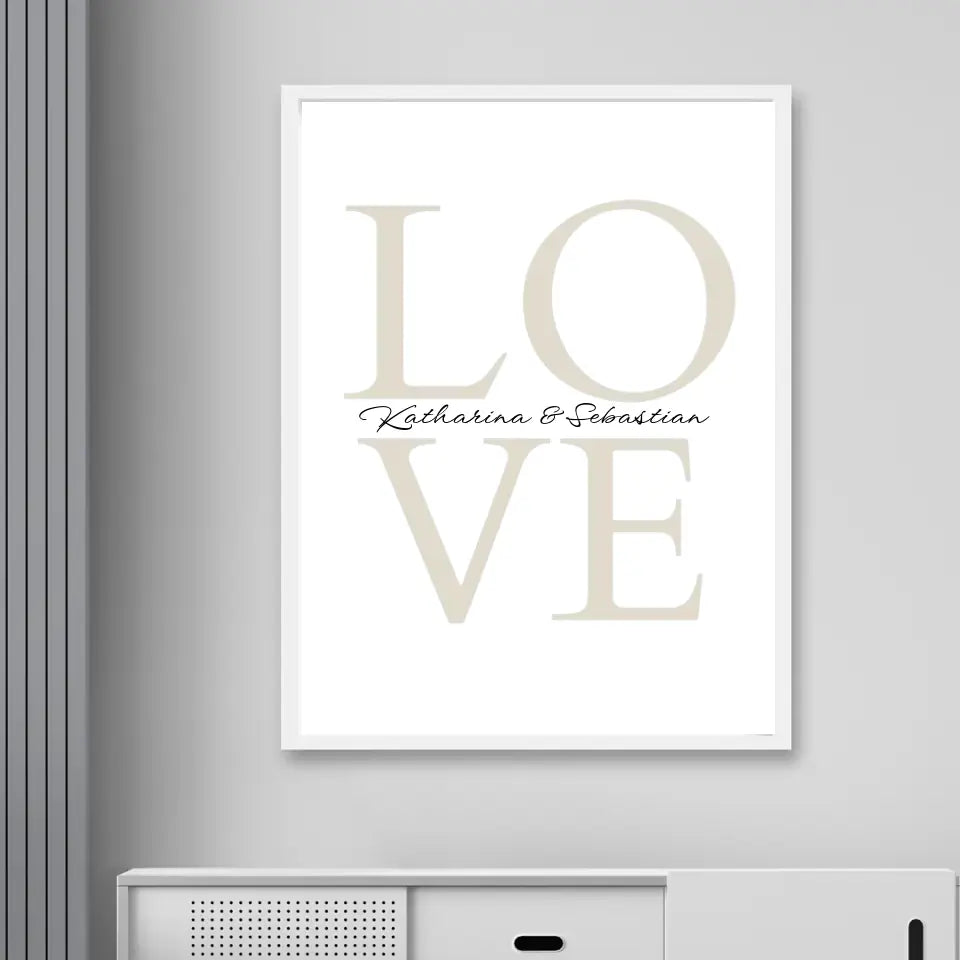LOVE Poster - Personalisierbar mit Namen