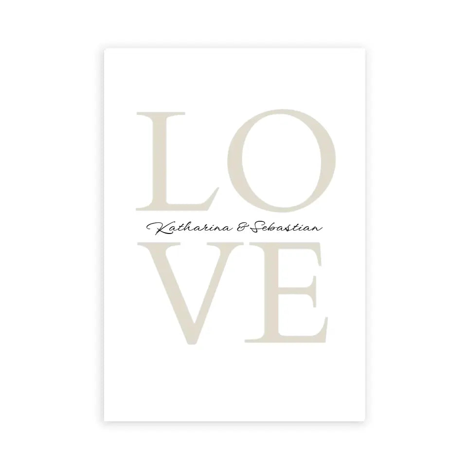 LOVE Poster - Personalisierbar mit Namen