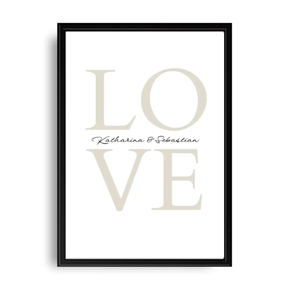 LOVE Poster - Personalisierbar mit Namen