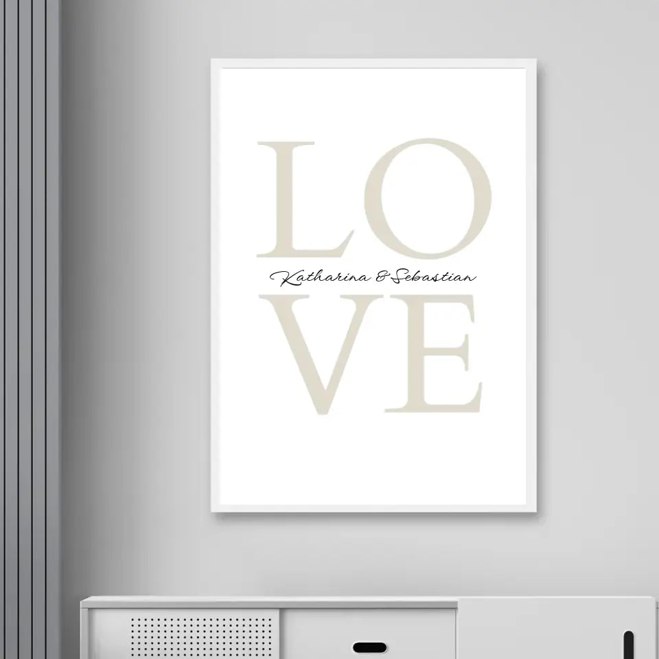 LOVE Poster - Personalisierbar mit Namen