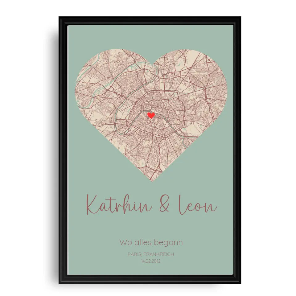 Wo alles begann Vintage - Personalisiertes Poster