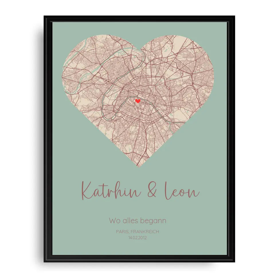 Wo alles begann Vintage - Personalisiertes Poster
